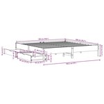 vidaXL Cadre de lit sans matelas blanc 180x200 cm bois massif de pin