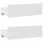 vidaXL Cadre de lit sans matelas avec tiroirs blanc 180x200cm bois pin