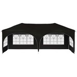 vidaXL Tente de fête pop-up 575 x 288 x 245 cm Noir Tissu Oxford