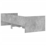 vidaXL Cadre de lit sans matelas gris béton 75x190 cm