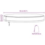 vidaXL Housse de Table Extérieure Noir 82 x 82 x 10 cm Tissu 420D