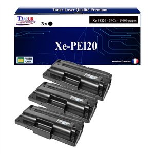 T3AZUR -3x Toners compatibles avec Xerox WorkCentre PE120 (13R00606) - Noir
