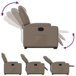 vidaXL Fauteuil inclinable Cappuccino Similicuir