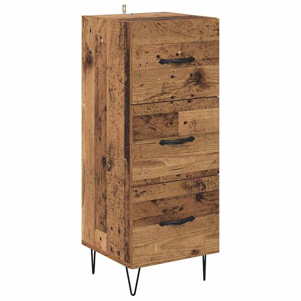 vidaXL Buffet Bois ancien 34 x 34 5 x 90 cm Bois d'ingénierie