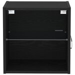 vidaXL Étagère flottante avec étagère 2 Pièces Noir 40 x 28 5 x 40 cm