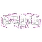 vidaXL Ensemble de canapés d'extérieur 7 pc