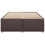 vidaXL Cadre de lit sans matelas marron foncé 140x190 cm tissu