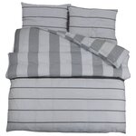 vidaXL Ensemble de housse de couette Gris 200x200 cm Coton