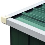 vidaXL Abri de stockage de bois Acier galvanisé 330x84x152 cm Vert