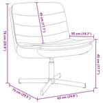 vidaXL Chaise pivotante Gris foncé 63 x 75 x 76 cm tissu