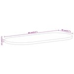 vidaXL Dessus de table 80x40x2 5 cm ovale bois massif de manguier