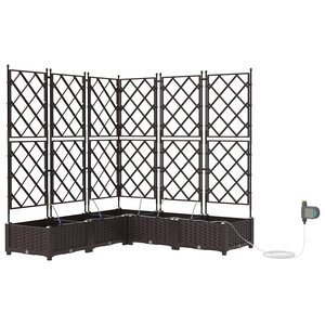 vidaXL Pots de jardin Marron 120 x 120 x 126 cm Acier