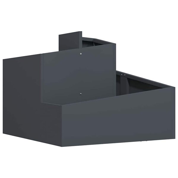 vidaXL Cache-pot de jardin Anthracite 60 x 60 x 50 cm Acier