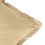 vidaXL Coussins de chaise à dossier haut lot de 2 beige mélangé tissu