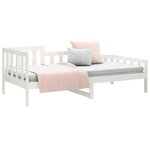 vidaXL Lit de jour Blanc 90x190 cm Bois de pin massif