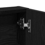 vidaXL Coiffeuse Chêne noir 80 x 35 x 132 cm Bois d'ingénierie