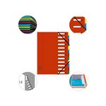 Trieur HARMINIKA à Fenêtres et Élastiques 12 Compartiments Rouge EXACOMPTA