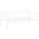 vidaXL Cadre de canapé-lit sans matelas blanc métal 90x200 cm
