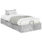 vidaXL Cadre de lit ottoman Gris béton 80 5 x 200 cm Bois d'ingénierie