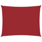 vidaXL Voile de parasol tissu oxford rectangulaire 6x8 m rouge