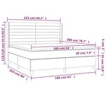 vidaXL Sommier à lattes de lit matelas et LED Marron foncé 160x200 cm