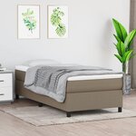 vidaXL Sommier à lattes de lit avec matelas Taupe 80x200 cm Tissu