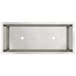 vidaXL Bac de jardin surélevé Argent 60 x 26 x 45 cm Acier inoxydable