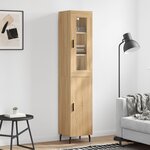 vidaXL Buffet haut Chêne sonoma 34 5x34x180 cm Bois d'ingénierie