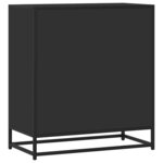 vidaXL Buffet noir 68x35x76 cm bois d'ingénierie et métal