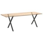 vidaXL Pieds de table à manger en forme de X 2 pièces Anthracite 70 x (72-73) cm Acier