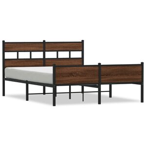 vidaXL Cadre de lit sans matelas chêne marron 140x200 cm
