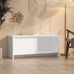 vidaXL Meuble TV Blanc 90x35x40 cm Bois d'ingénierie
