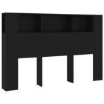 vidaXL Armoire de tête de lit Noir 160x18 5x104 5 cm