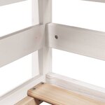 vidaXL Lit superposé sans matelas blanc 90x200 cm bois de pin massif