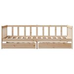 vidaXL Lit de jour avec tiroirs sans matelas 90x200 cm bois massif