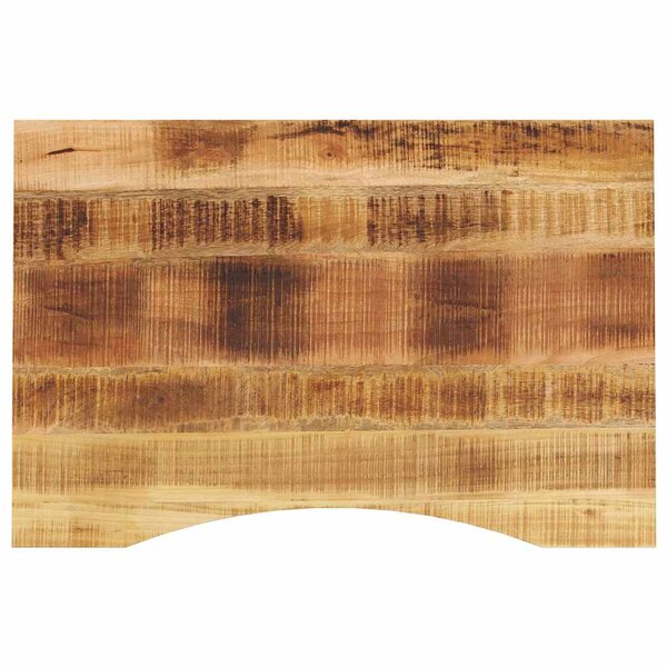 vidaXL Dessus de bureau avec courbe 100x50x2 5 cm manguier massif brut