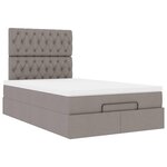VidaXL Cadre de lit ottoman avec matelas taupe 120x190 cm tissu