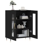 vidaXL Buffet noir 69 5x34x90 cm bois d'ingénierie
