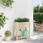 vidaXL Cache-pot de jardin avec étagère Beige 71 x 37 x 76.5 cm