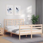 vidaXL Cadre de lit sans matelas 140x190 cm bois massif