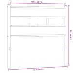 vidaXL Tête de lit chêne sonoma 107 cm fer et bois d’ingénierie