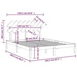 vidaXL Cadre de lit sans matelas 160x200 cm bois massif