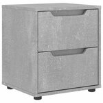 vidaXL Table de chevet VISNES gris béton 45x40x50 cm bois d'ingénierie