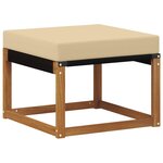 vidaXL Ensemble de canapés d'extérieur 9 pc Naturel et Beige
