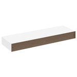 vidaXL Étagère murale avec 1 tiroir MDF Blanc Rangement de livres/DVD