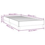 vidaXL Cadre de lit sans matelas gris foncé 100x200 cm velours