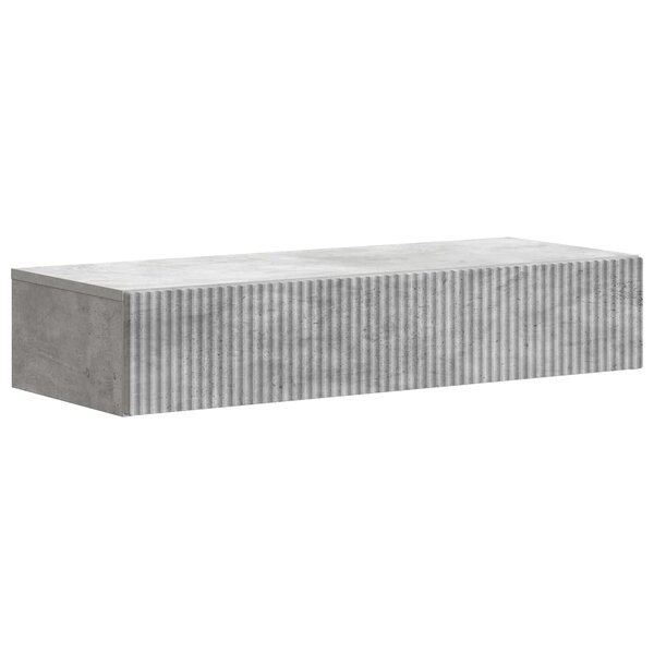 vidaXL Table d'appoint murale Gris béton 87 5 x 34 5 x 17 cm