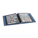 Album Lindner à 2 vis pour timbres-poste avec 10 feuilles mobiles. Couleur - Bleu