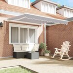 vidaXL Auvent rétractable électrique Gris clair 350 x 250 cm