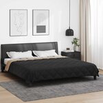 vidaXL Duvet d'été simple Noir et Taupe 200 x 200 cm Microfibre